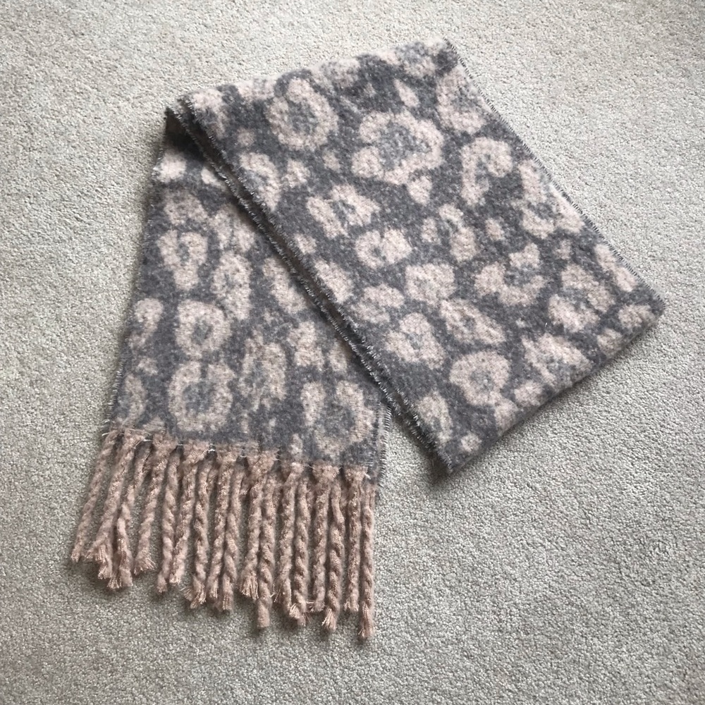 Leopard Fringe Scarf